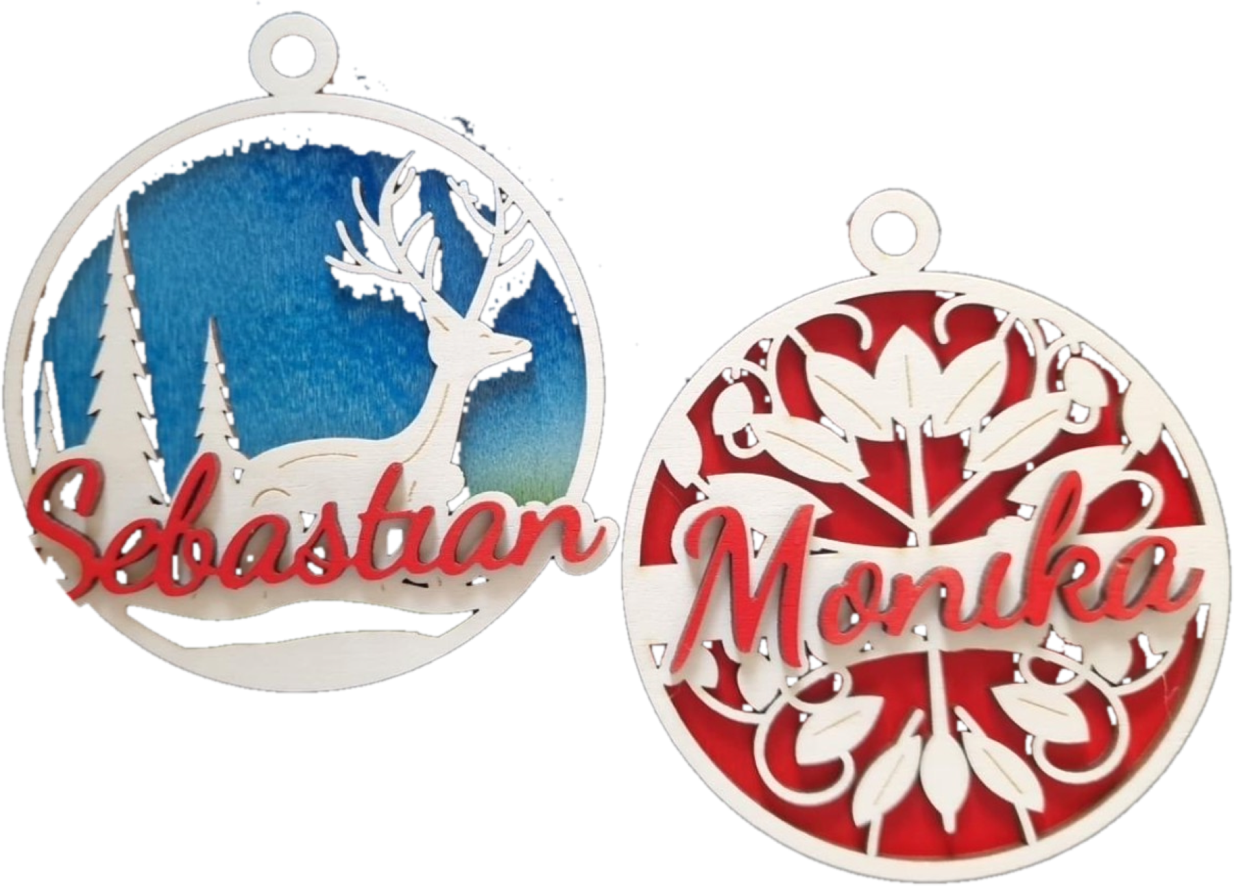 Personalized laser-cut ornaments