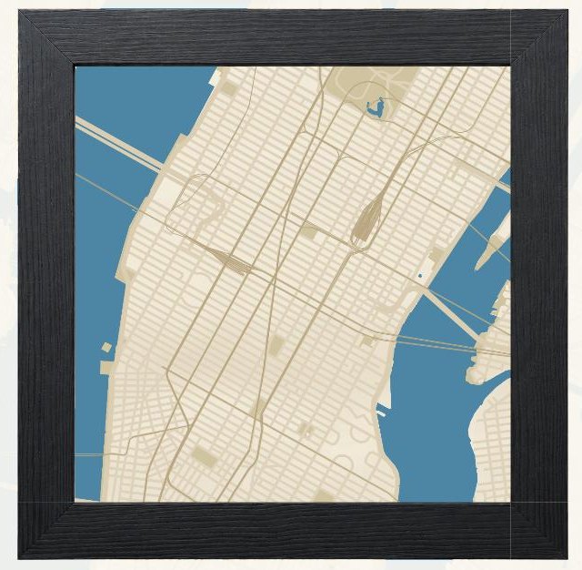 Finished personalized Maperivo map product